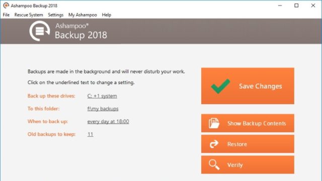 Ashampoo Backup for Windows 11, 10 Screenshot 1