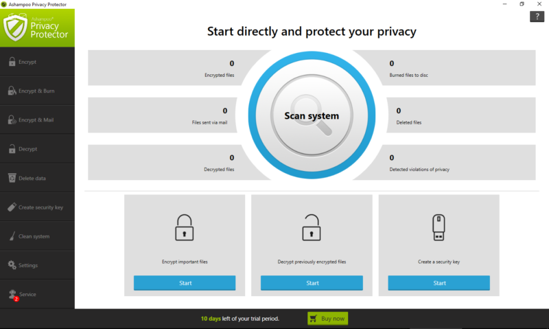 Ashampoo Privacy Protector Screenshot 1