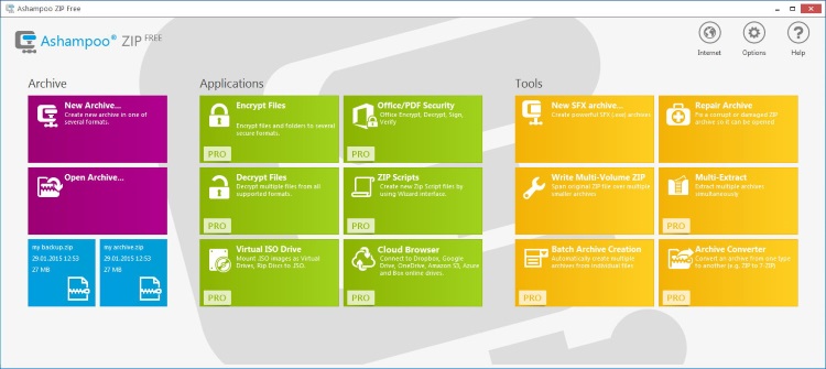Ashampoo ZIP FREE Screenshot