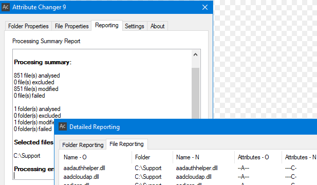 Attribute Changer for Windows 11, 10 Screenshot 1