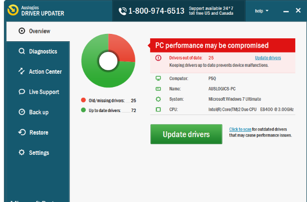 Auslogics Driver Updater Screenshot 1