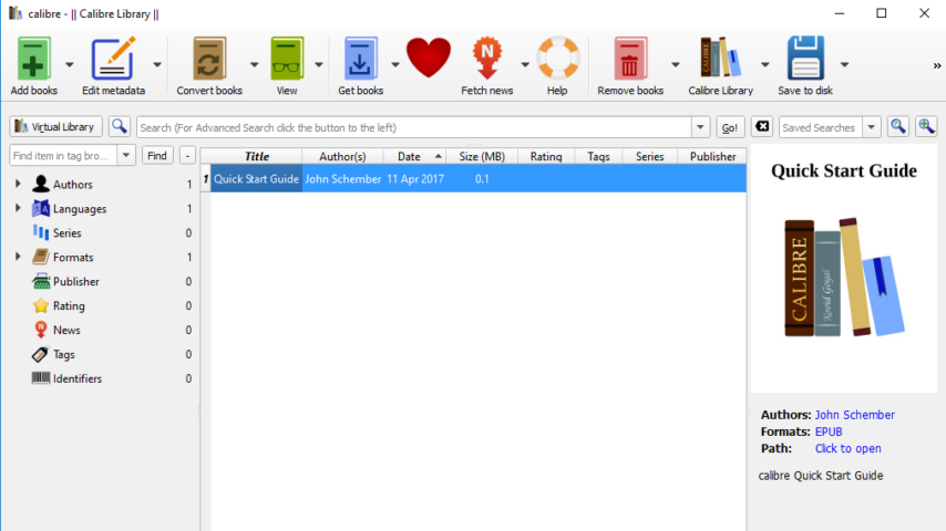 Calibre Screenshot 1