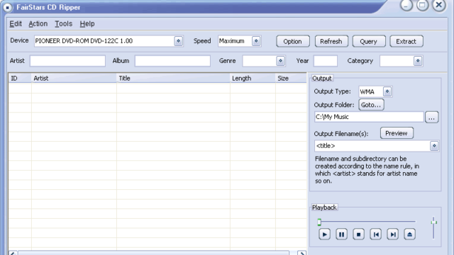 FairStars CD Ripper for Windows 11, 10 Screenshot 1