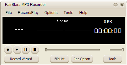 FairStars MP3 Recorder for Windows 11, 10 Screenshot 1