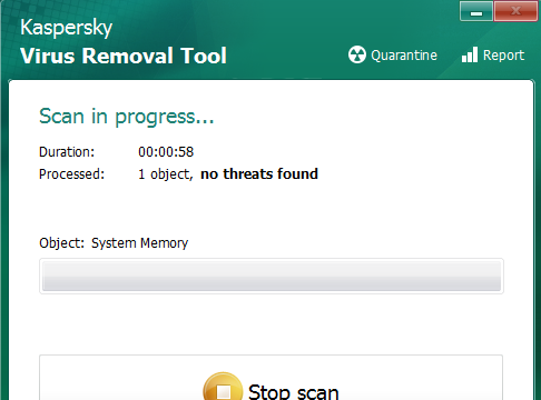 Kaspersky Virus Removal Tool for Windows 11, 10 Screenshot 1