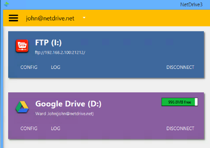 NetDrive for Windows 11, 10 Screenshot 1