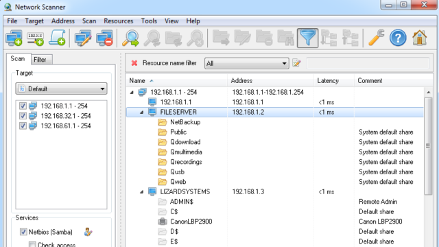 LizardSystems Network Scanner for Windows 11, 10 Screenshot 1