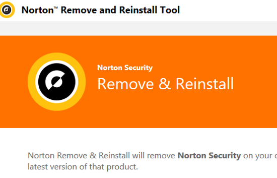 Norton Remove and Reinstall Tool for Windows 10 Screenshot 1