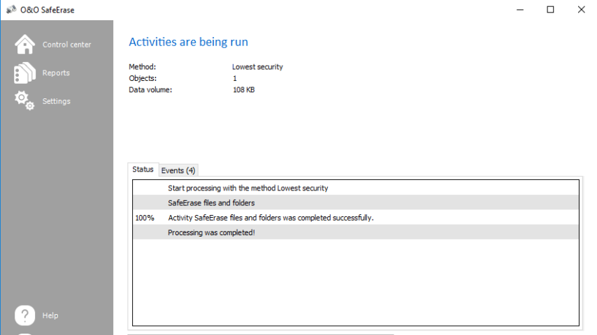 O&O SafeErase Screenshot 2