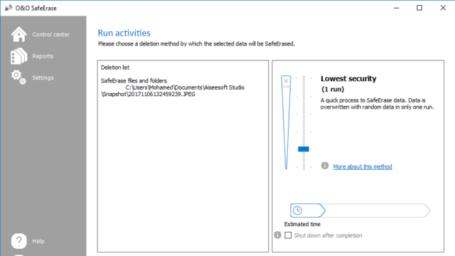 O&O SafeErase for Windows 11, 10 Screenshot 2