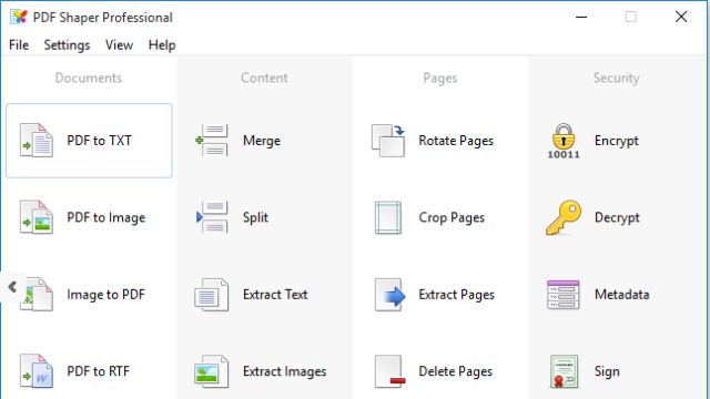 PDF Shaper for Windows 11, 10 Screenshot 1