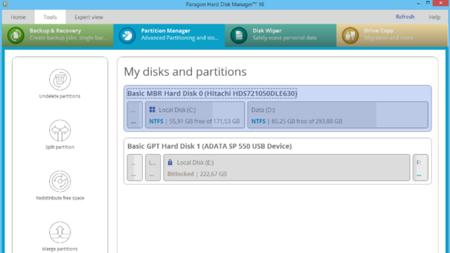 Paragon Hard Disk Manager for Windows 11, 10 Screenshot 1