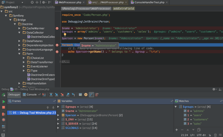 PhpStorm Screenshot 1