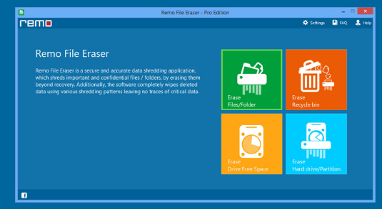 Remo File Eraser for Windows 11, 10 Screenshot 1