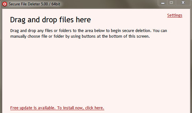Secure File Deleter for Windows 10 Screenshot 1