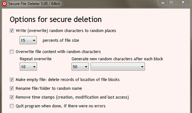 Secure File Deleter for Windows 10 Screenshot 2