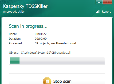 Kaspersky TDSSKiller for Windows 10 Screenshot 3