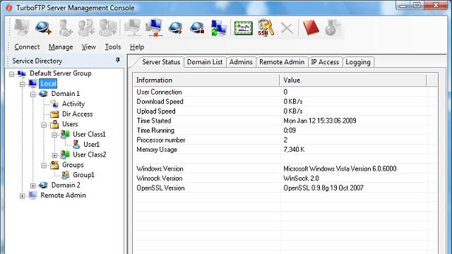 TurboFTP Server for Windows 11, 10 Screenshot 1