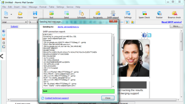Atomic Mail Sender for Windows 11, 10 Screenshot 2