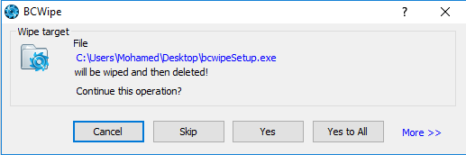 BCWipe for Windows 11, 10 Screenshot 1