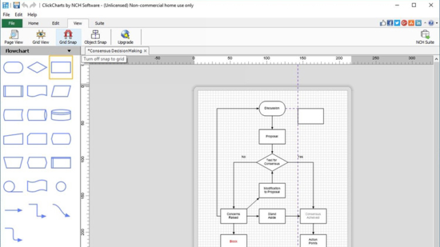 ClickCharts Diagram & Flowchart Software for Windows 11, 10 Screenshot 2