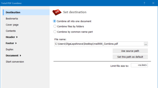 CoolUtils PDF Combine for Windows 10 Screenshot 2