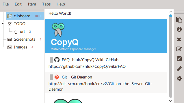 CopyQ for Windows 11, 10 Screenshot 1