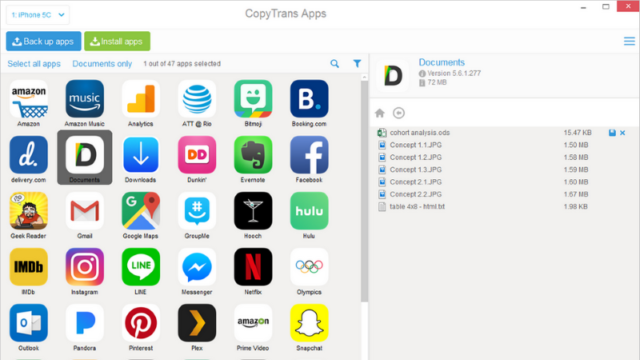CopyTrans Apps for Windows 10 Screenshot 1