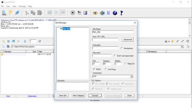 Core FTP for Windows 11, 10 Screenshot 1