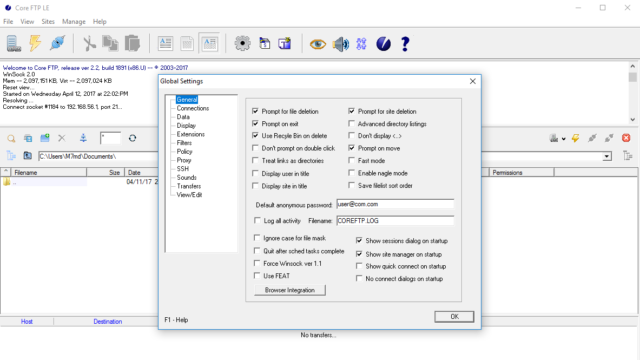 Core FTP for Windows 11, 10 Screenshot 2