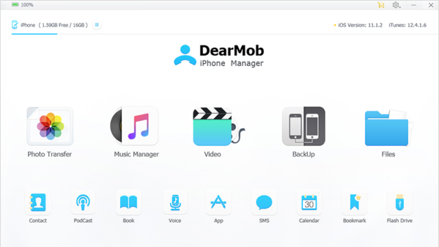 DearMob iPhone Manager for Windows 11, 10 Screenshot 1