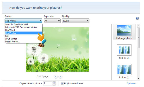 Flip Printer for Windows 11, 10 Screenshot 1