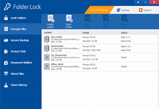 Folder Lock for Windows 10 Screenshot 2
