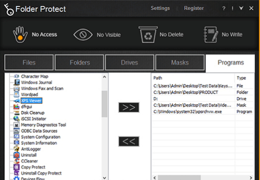 Folder Protect for Windows 10 Screenshot 2