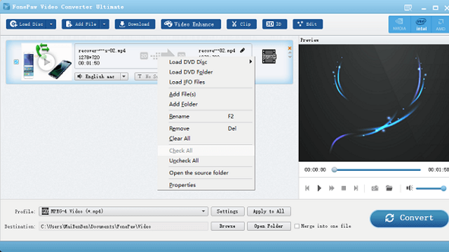 FonePaw Video Converter Ultimate for Windows 11, 10 Screenshot 1