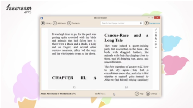 Icecream Ebook Reader for Windows 11, 10 Screenshot 1