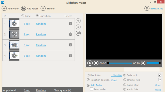 Icecream Slideshow Maker for Windows 10 Screenshot 3