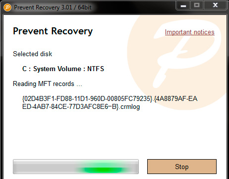 CyRobo Prevent Recovery for Windows 10 Screenshot 1