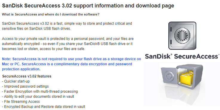 decrypt sandisk secure access