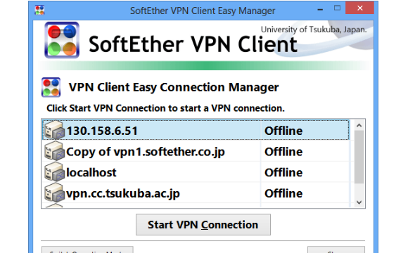 SoftEther VPN Client for Windows 10 Screenshot 2