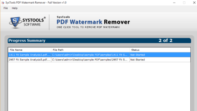 SysTools PDF Watermark Remover  for Windows 11, 10 Screenshot 1