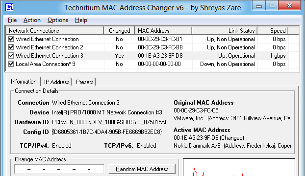 Technitium MAC Address Changer for Windows 11, 10 Screenshot 1