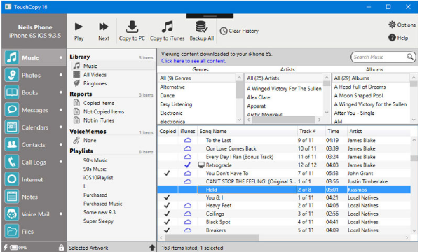 TouchCopy for Windows 11, 10 Screenshot 1