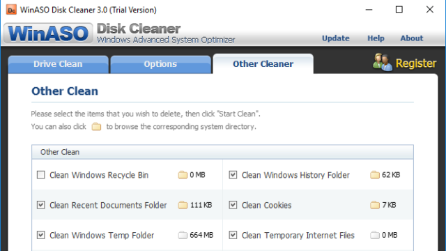 WinASO Disk Cleaner for Windows 11, 10 Screenshot 2