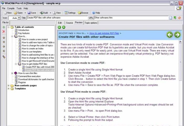 WinCHM Screenshot