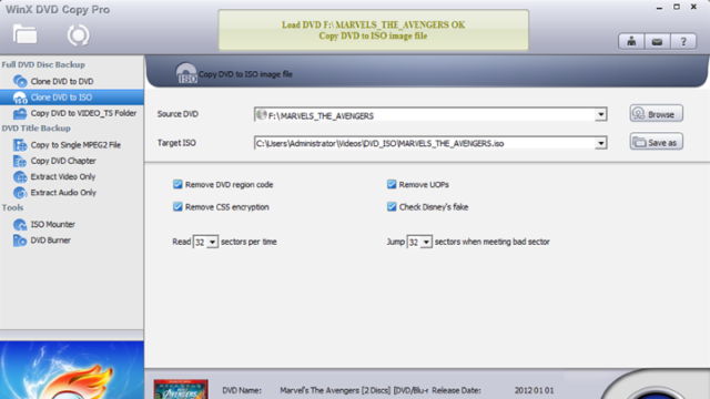 WinX DVD Copy for Windows 11, 10 Screenshot 1