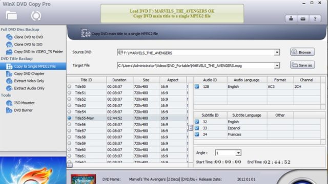 WinX DVD Copy for Windows 11, 10 Screenshot 2