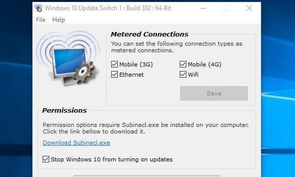 Windows 10 Update Switch for Windows 10 Screenshot 1