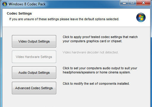 Windows 8 Codec Pack for Windows 11, 10 Screenshot 1