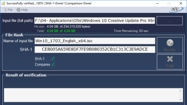 Windows and Office Genuine ISO Verifier for Windows 10 Screenshot 3